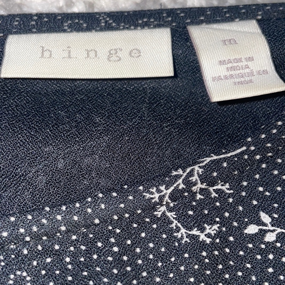 Hinge Black Floral Maxi Flare Dress Medium - Picture 6 of 11